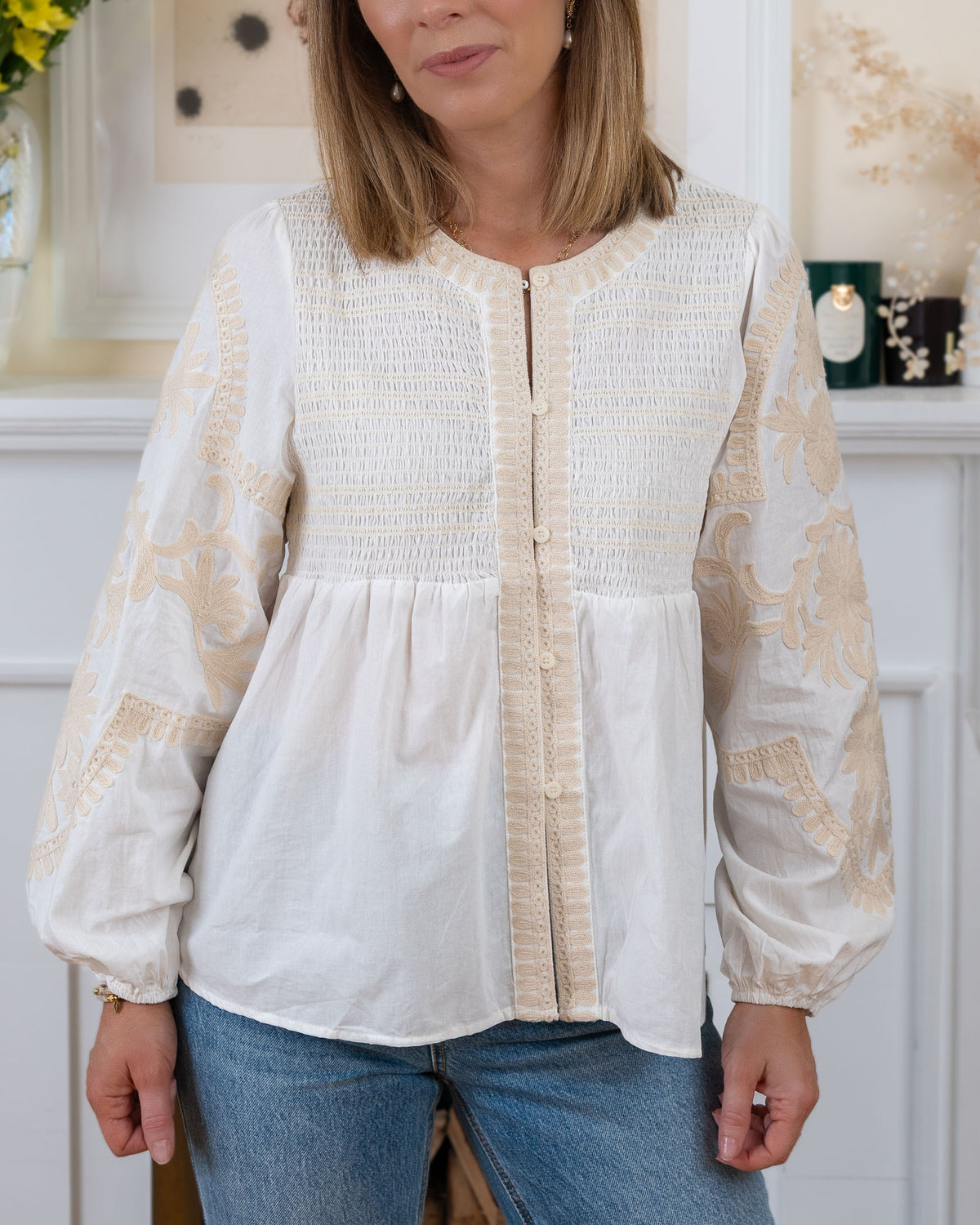 White Maya Blouse