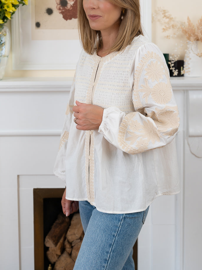 White Maya Blouse