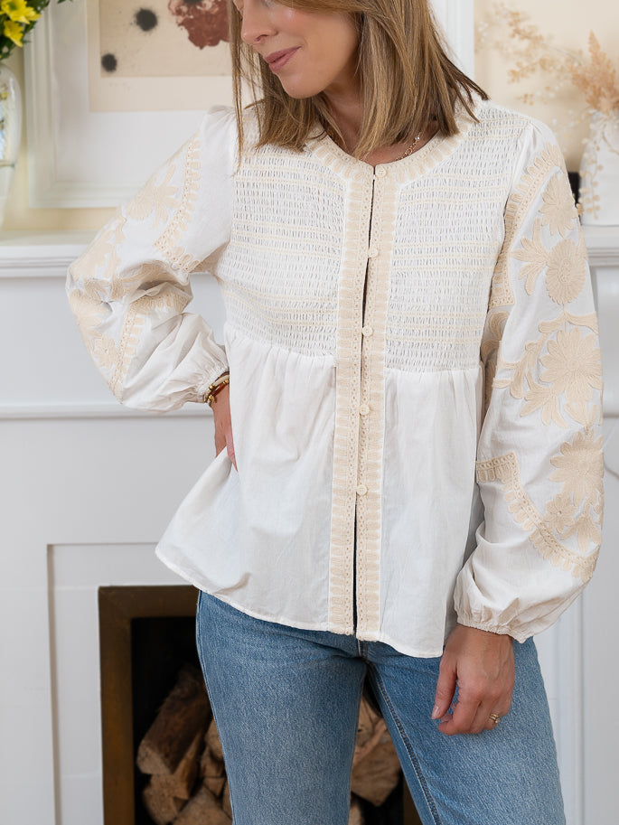 White Maya Blouse