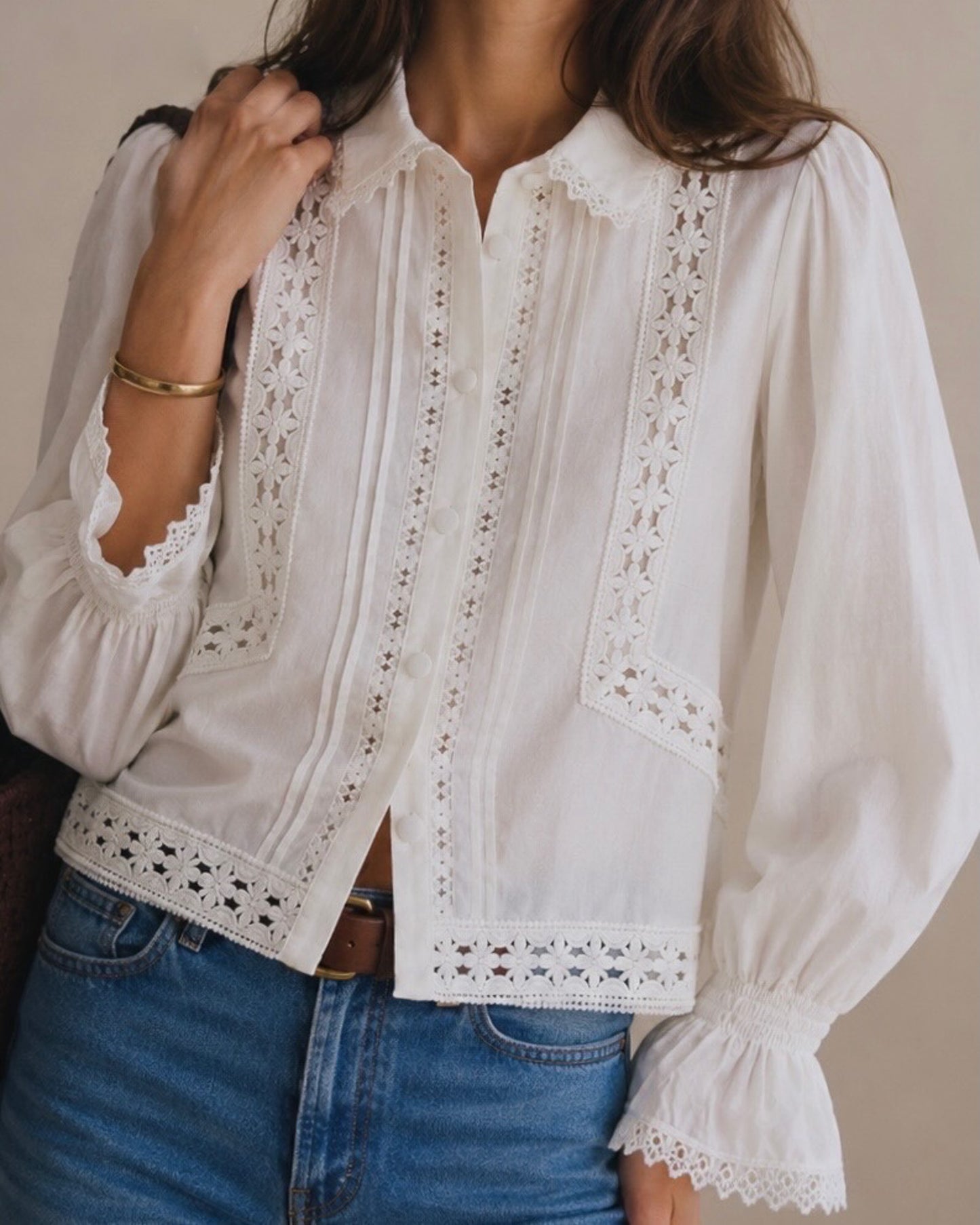 White Olivia Blouse