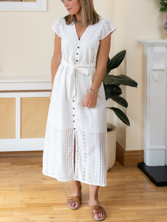 White Simone Dress