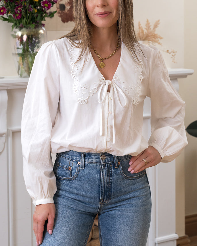 White Thalia Blouse