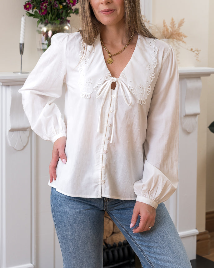 White Thalia Blouse