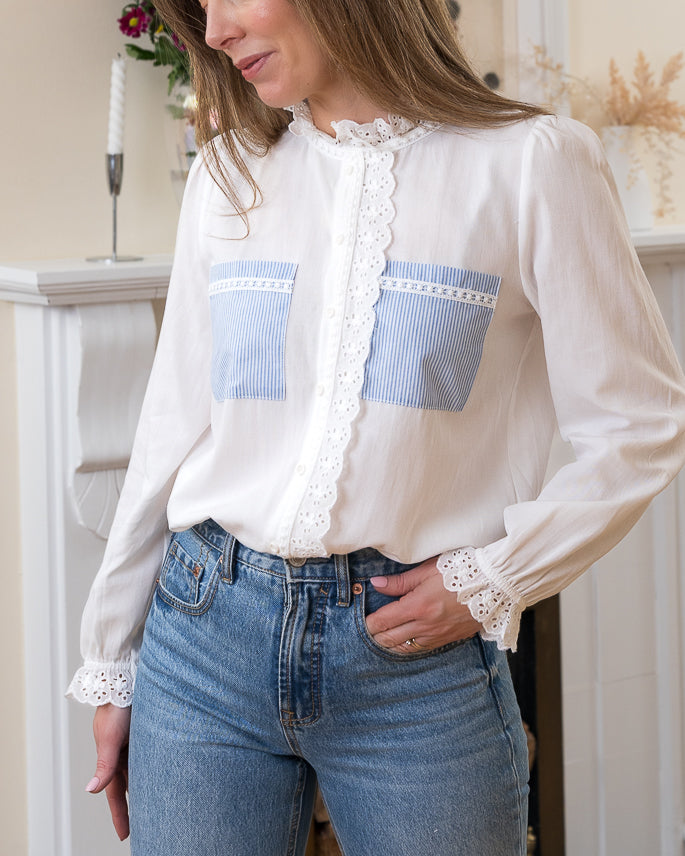 White Zelia Blouse