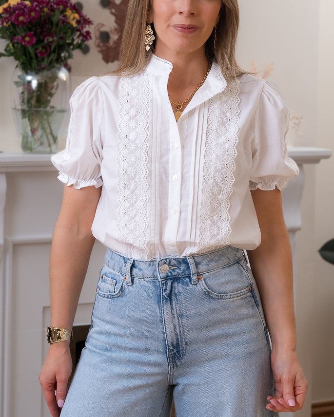 White Camille Blouse