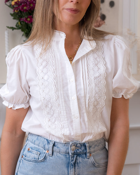 White Camille Blouse