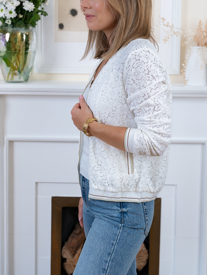 White Greece Bomber Jacket