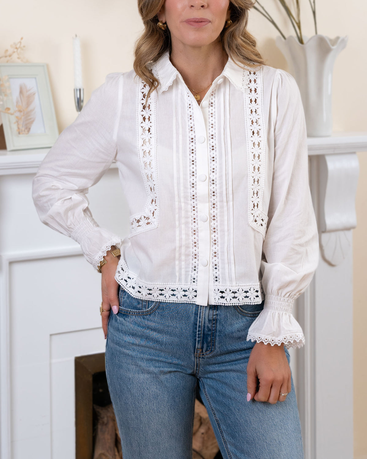 White Olivia Blouse