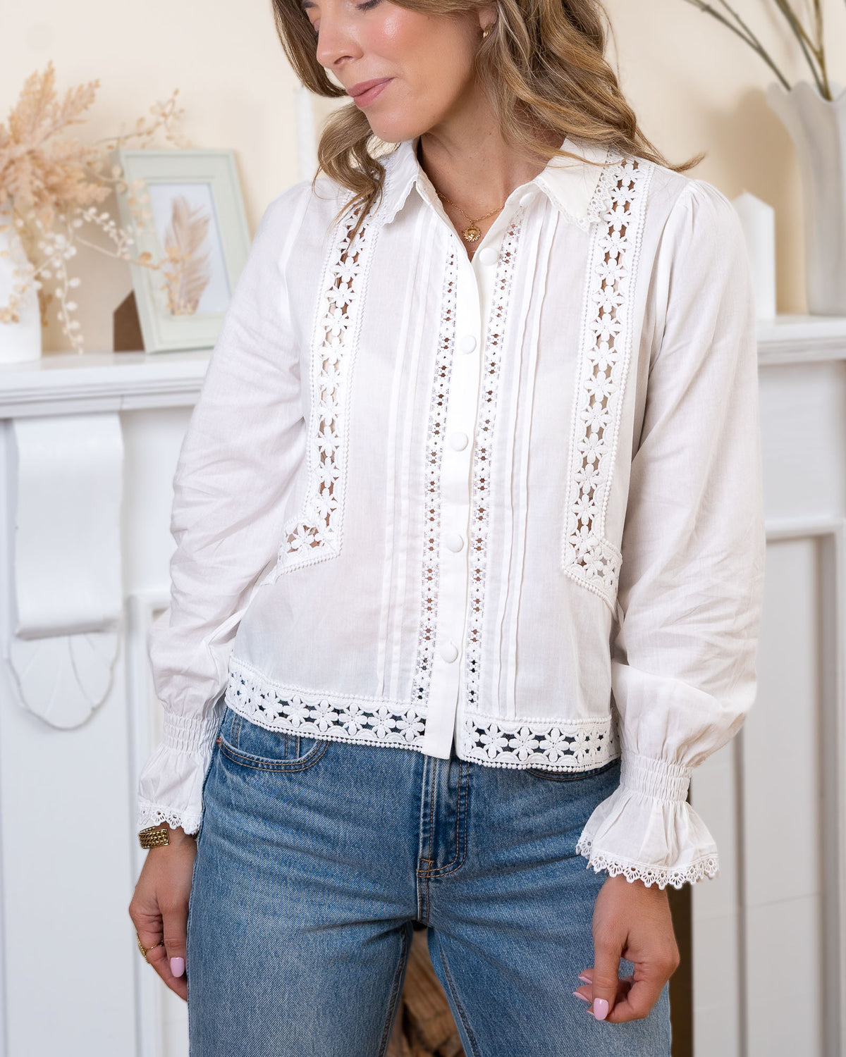 White Olivia Blouse