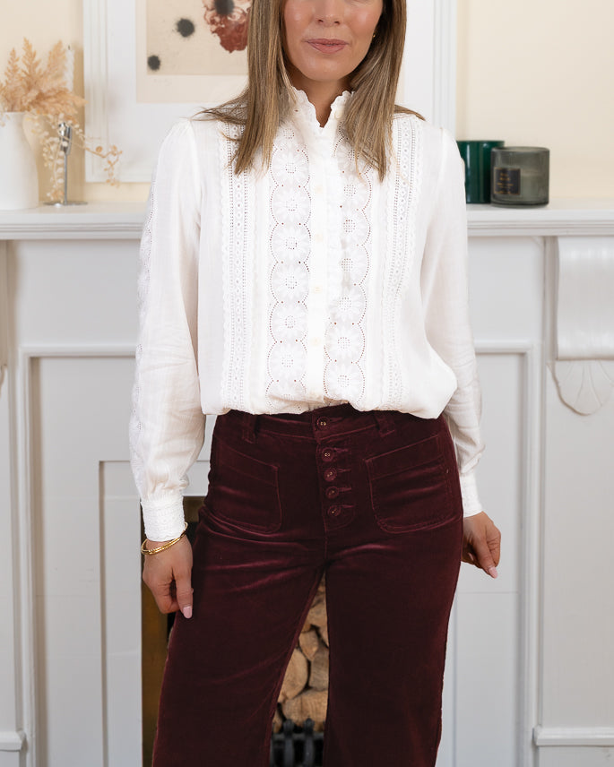 White Sabrina Blouse