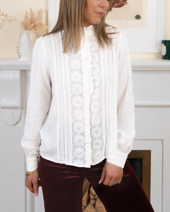 White Sabrina Blouse