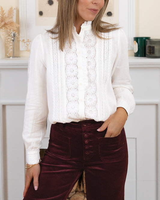 White Sabrina Blouse