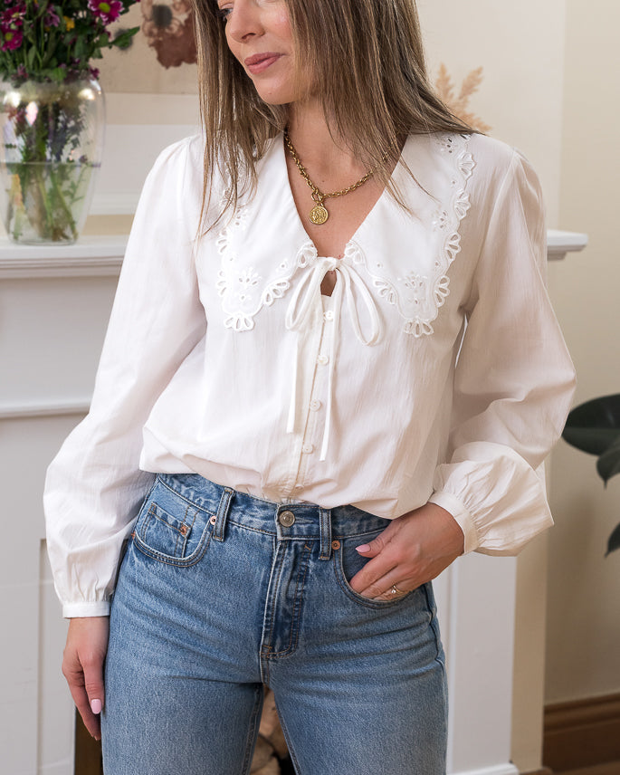 White Thalia Blouse