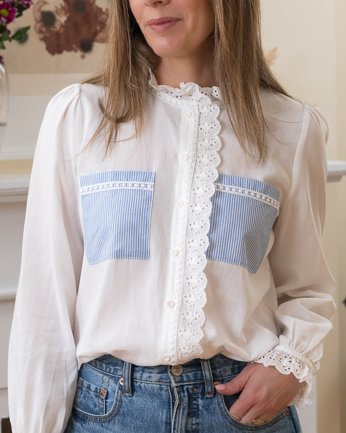 White Zelia Blouse