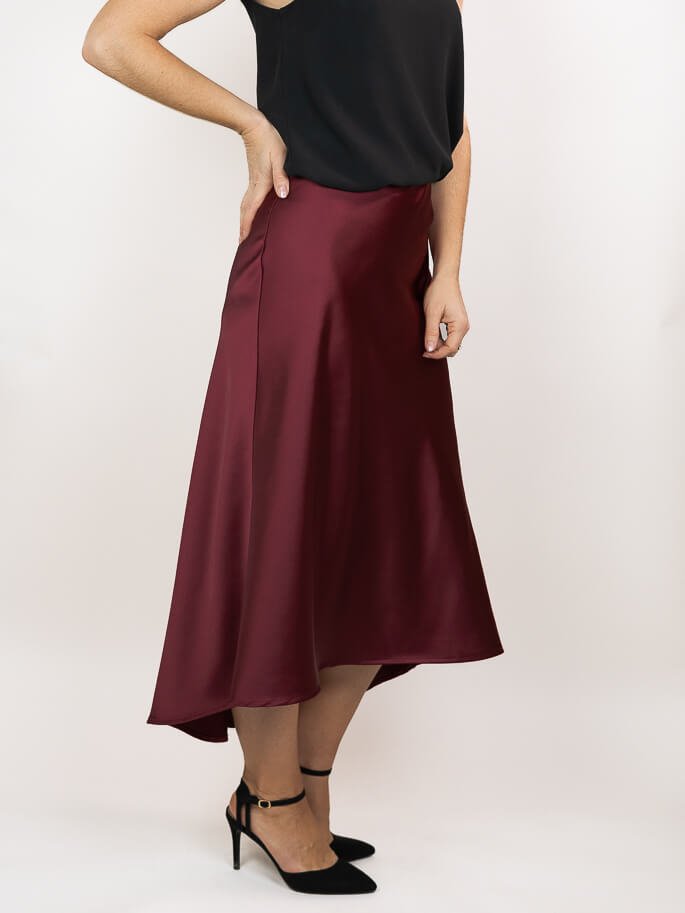 Wine Ambre Skirt