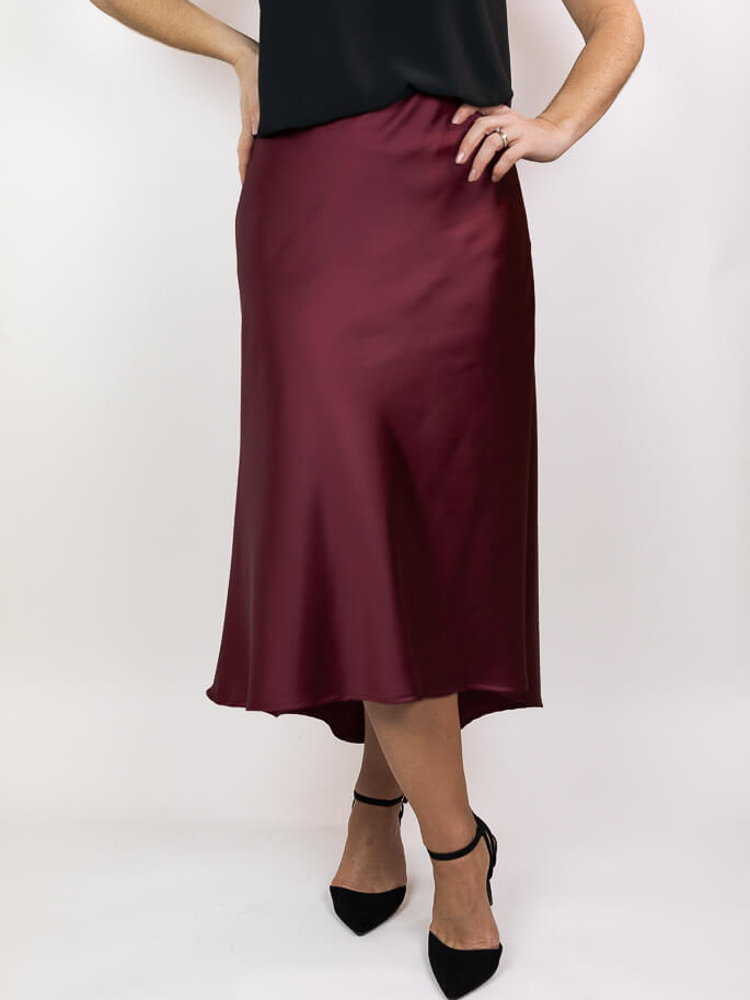 Wine Ambre Skirt