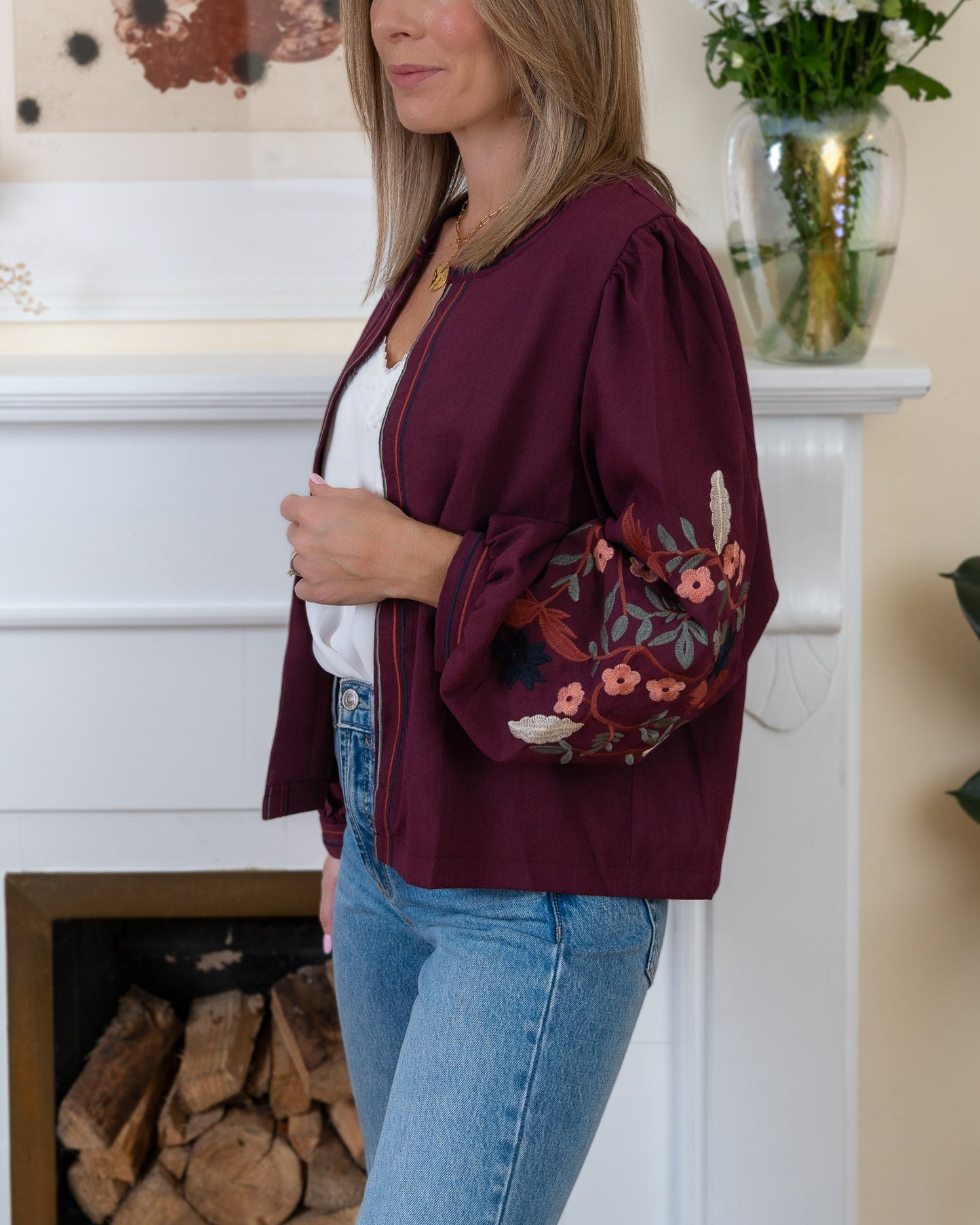 Burgundy  Beth Jacket