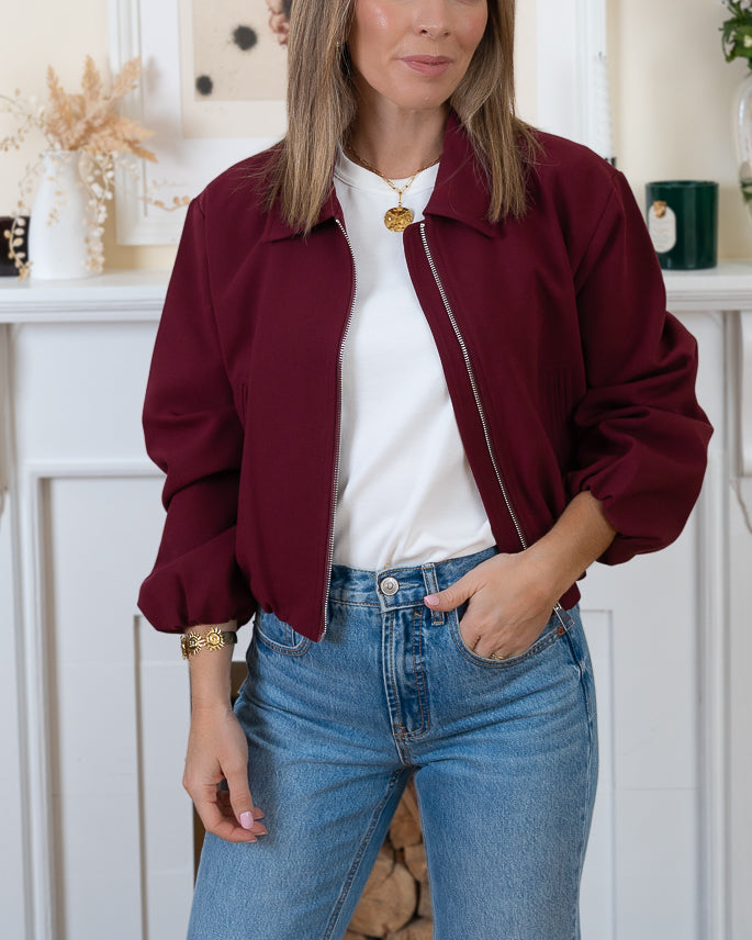 Wine Jane bomber jacket