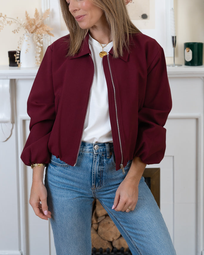 Wine Jane bomber jacket