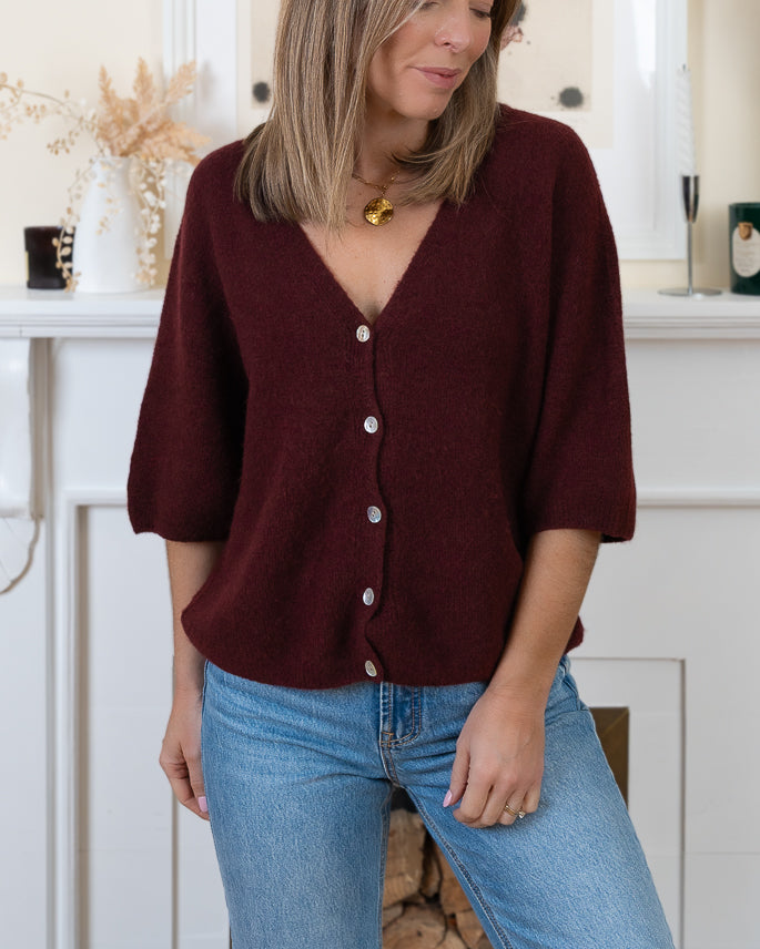 Wine Lucia Alpaca Cardi