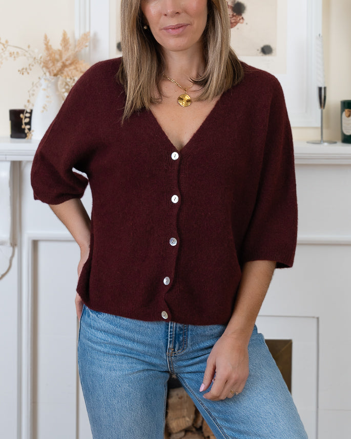 Wine Lucia Alpaca Cardi