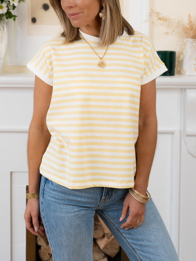 Yellow striped Tee