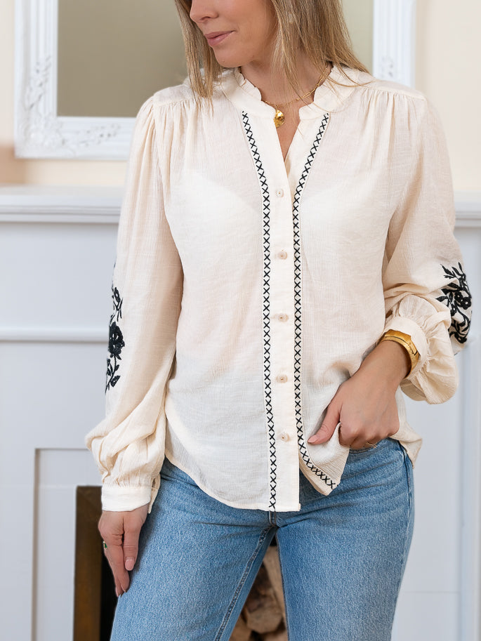 Beige Milan Blouse