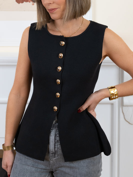 Black Caxie Waistcoat