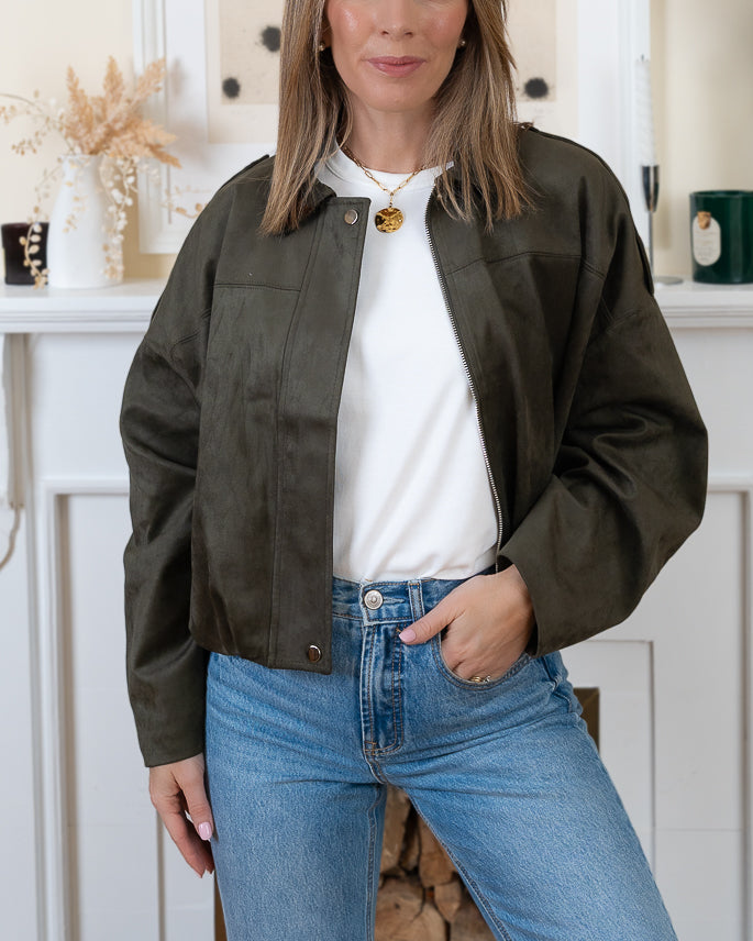 khaki Chelsea bomber