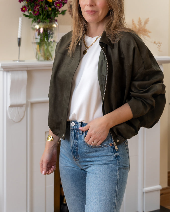 khaki Chelsea bomber