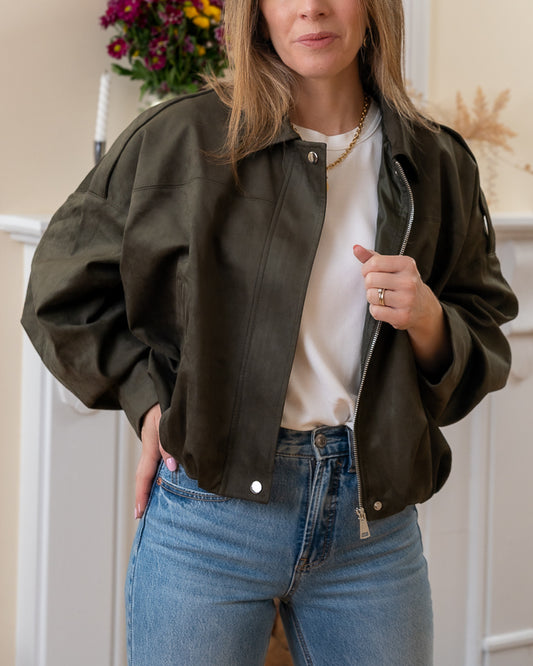 khaki Chelsea bomber