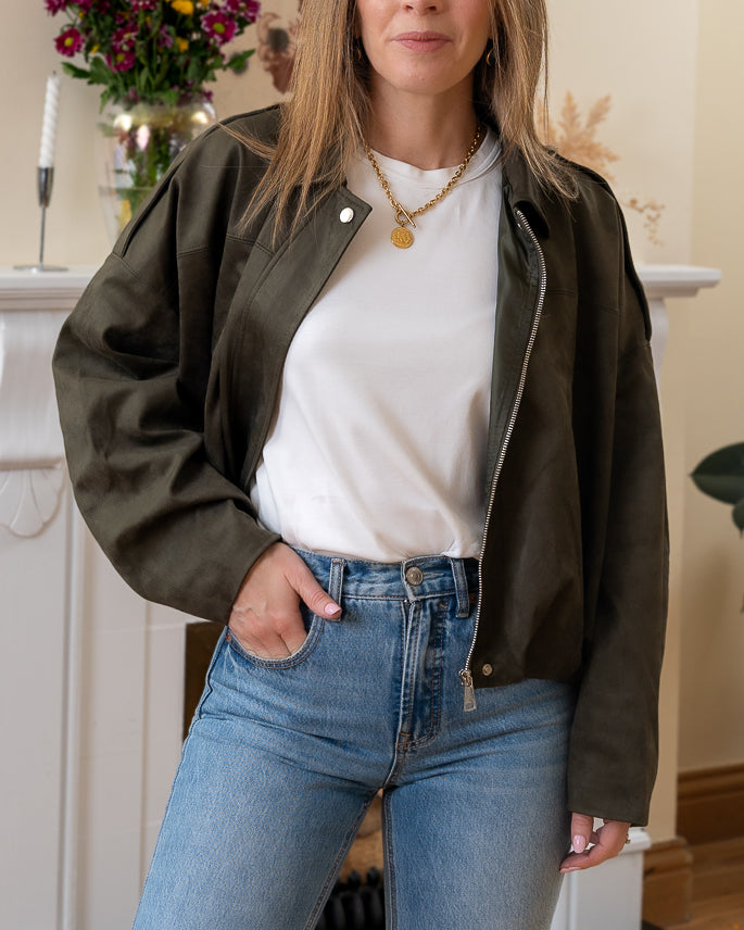 khaki Chelsea bomber