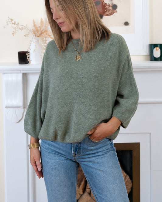 Khaki Colette Alpaca Jumper