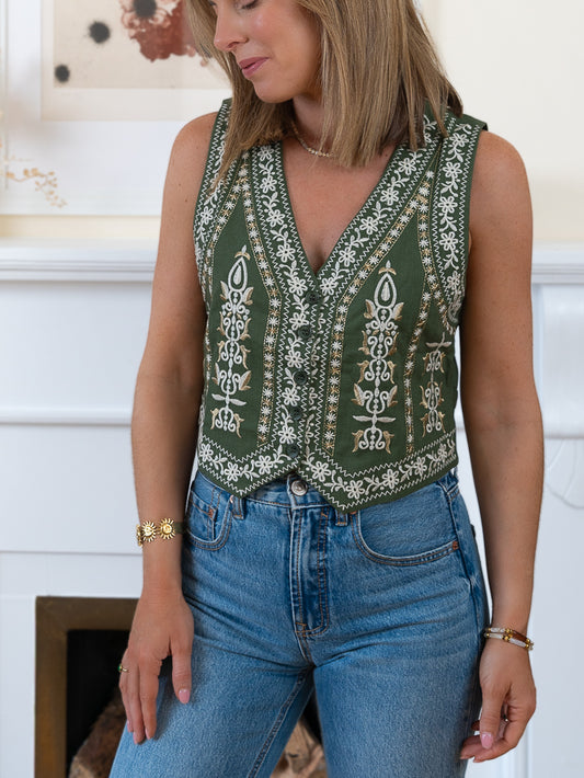 khaki Noah Waistcoat