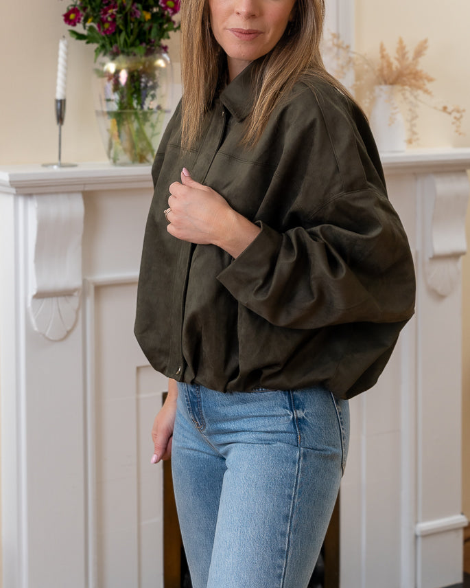 khaki Chelsea bomber