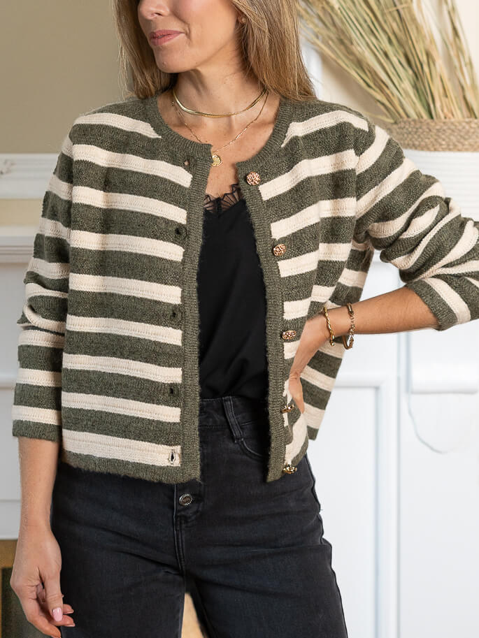 Khaki Kristina Cardigan